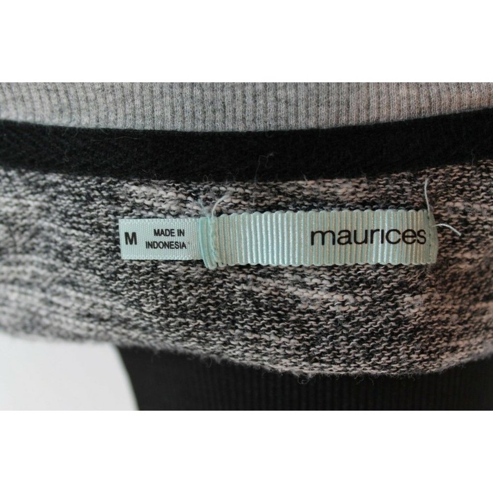 Maurices Tunic Sweater size M New York London Zipper Shoulders Lightweight Gray - Picture 4 of 4